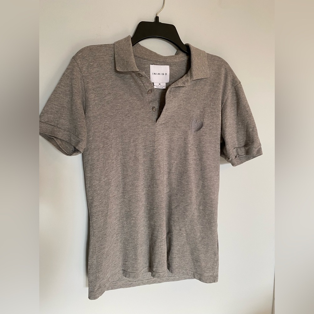 Inimigo Gray Heart Logo Classic Fit Men’s Size M 100% Organic Cotton